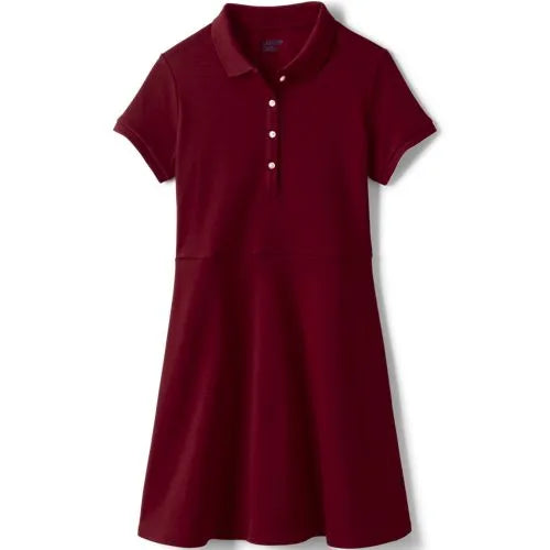 Girls Short Sleeve Interlock Polo Dress