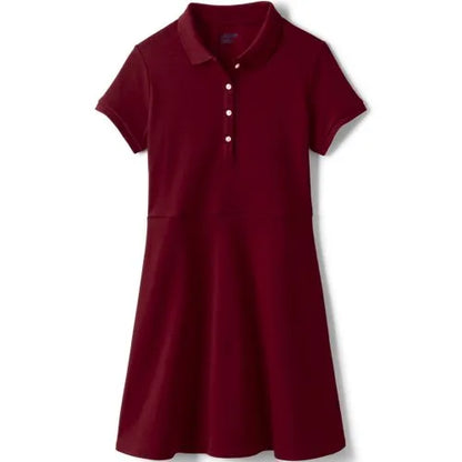Girls Short Sleeve Interlock Polo Dress