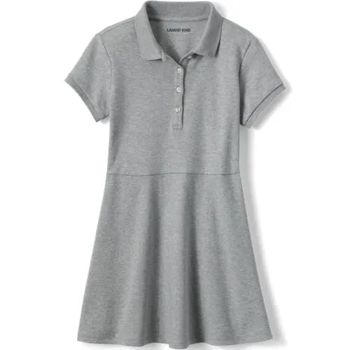Girls Short Sleeve Interlock Polo Dress