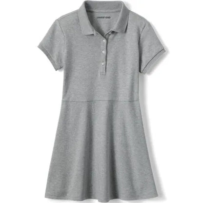 Girls Short Sleeve Interlock Polo Dress