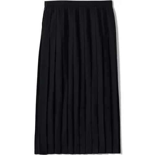 School Uniform Girls Solid Pleated Skirt Ankle Length