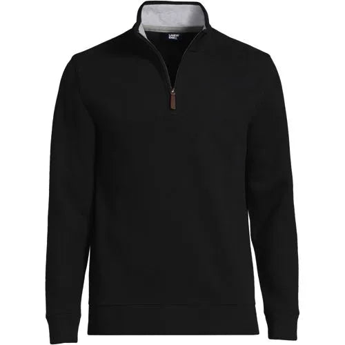 School Uniform Men's French Rib Quarter Zip Pullover Shirt