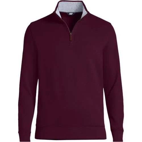 School Uniform Men's French Rib Quarter Zip Pullover Shirt