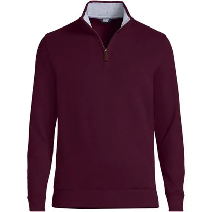 School Uniform Men's French Rib Quarter Zip Pullover Shirt