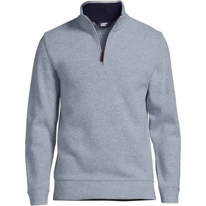 School Uniform Men's French Rib Quarter Zip Pullover Shirt