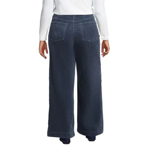 Women's High Rise Wide Leg Corduroy Pants