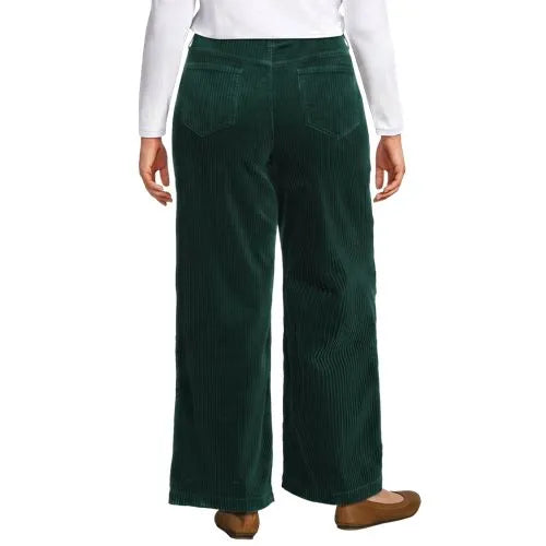 Women's High Rise Wide Leg Corduroy Pants