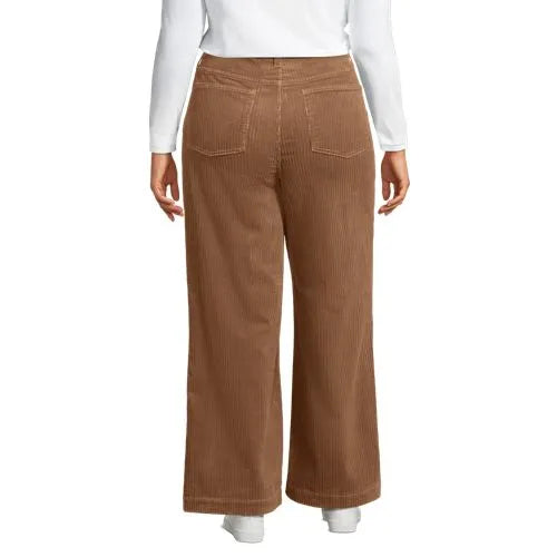 Women's High Rise Wide Leg Corduroy Pants