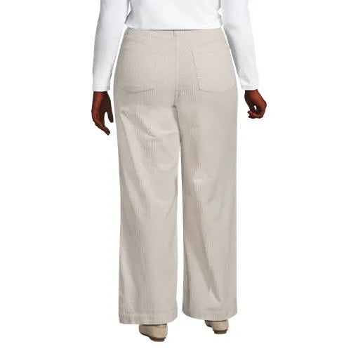Women's High Rise Wide Leg Corduroy Pants