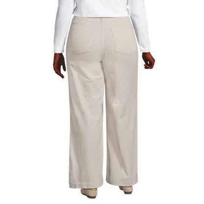 Women's High Rise Wide Leg Corduroy Pants