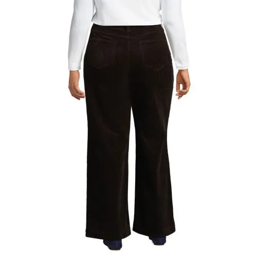 Women's High Rise Wide Leg Corduroy Pants