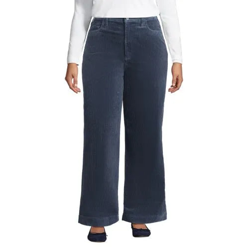 Women's High Rise Wide Leg Corduroy Pants