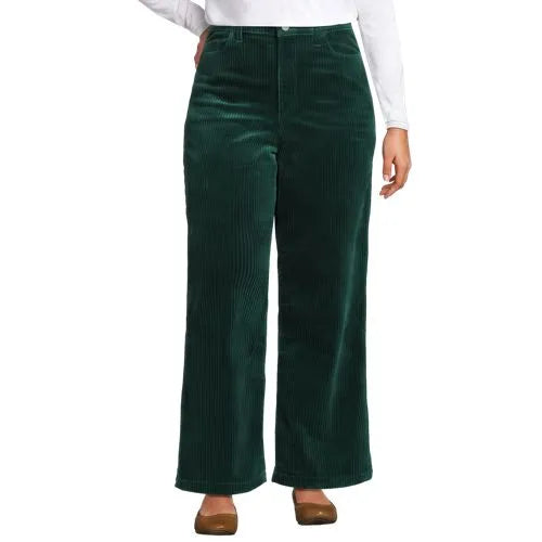 Women's High Rise Wide Leg Corduroy Pants