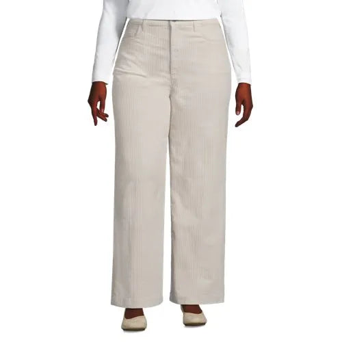 Women's High Rise Wide Leg Corduroy Pants
