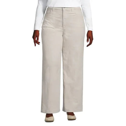 Women's High Rise Wide Leg Corduroy Pants