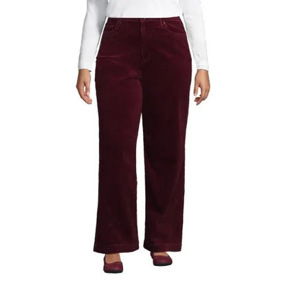 Women's High Rise Wide Leg Corduroy Pants