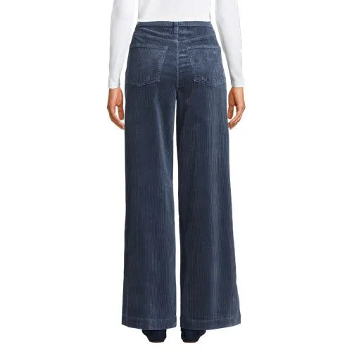 Women's High Rise Wide Leg Corduroy Pants
