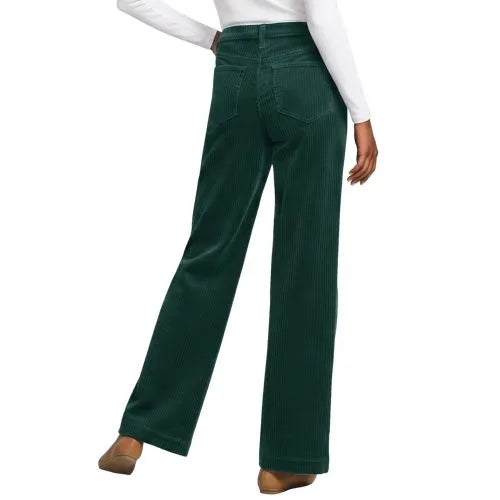 Women's High Rise Wide Leg Corduroy Pants