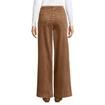 Women's High Rise Wide Leg Corduroy Pants