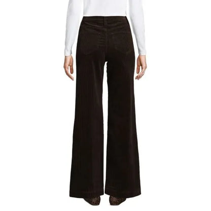 Women's High Rise Wide Leg Corduroy Pants