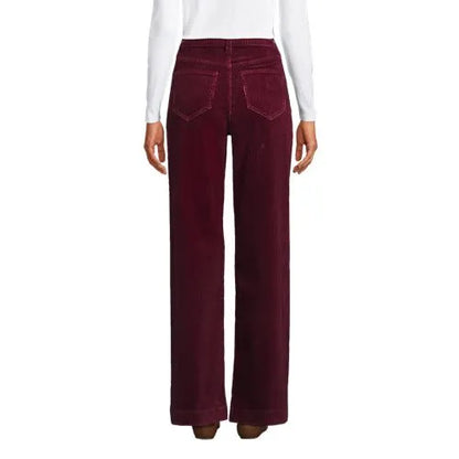 Women's High Rise Wide Leg Corduroy Pants