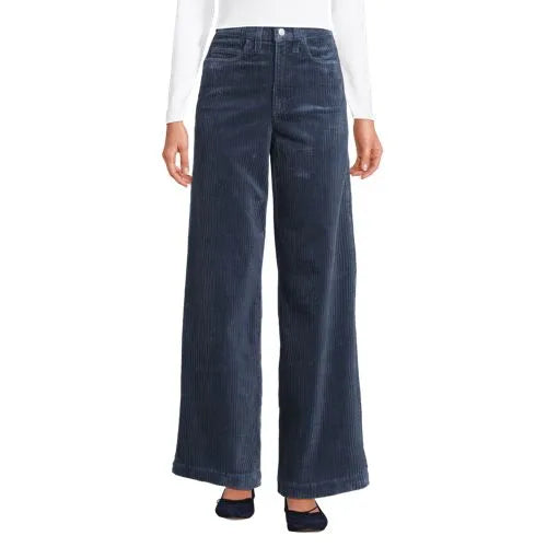 Women's High Rise Wide Leg Corduroy Pants