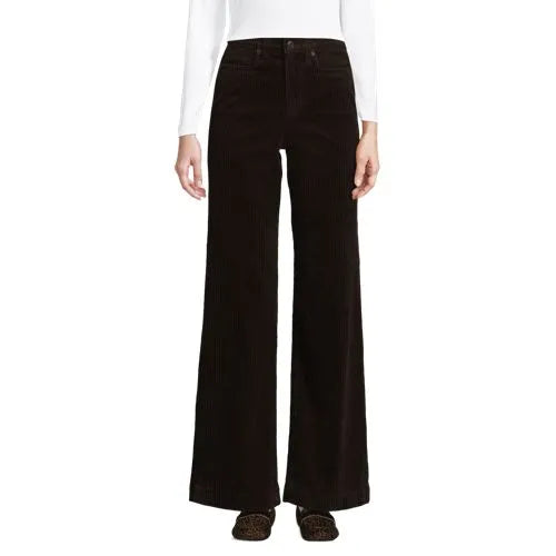 Women's High Rise Wide Leg Corduroy Pants