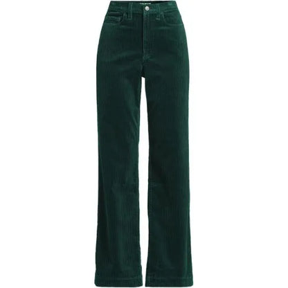 Women's High Rise Wide Leg Corduroy Pants