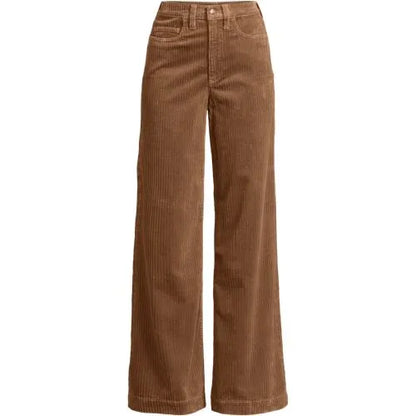Women's High Rise Wide Leg Corduroy Pants