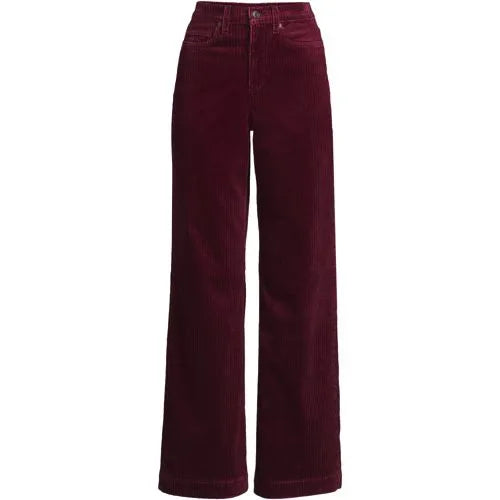 Women's High Rise Wide Leg Corduroy Pants