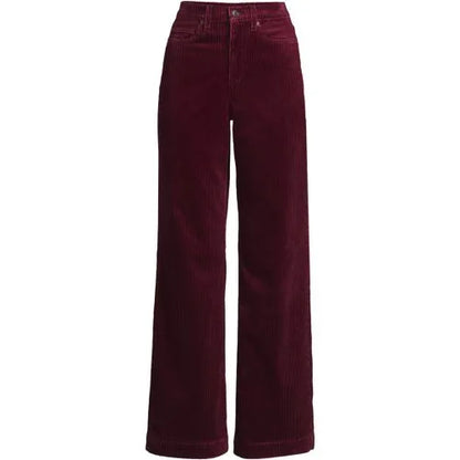 Women's High Rise Wide Leg Corduroy Pants