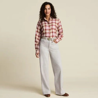 Women's High Rise Wide Leg Corduroy Pants
