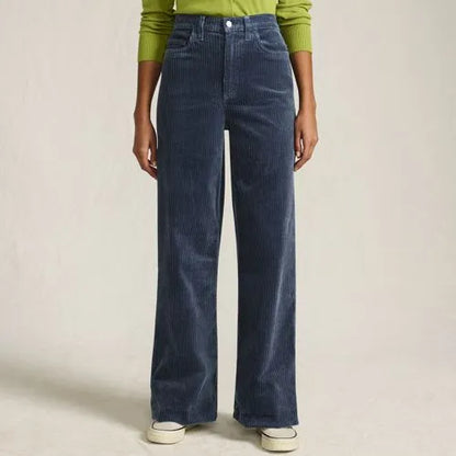Women's High Rise Wide Leg Corduroy Pants