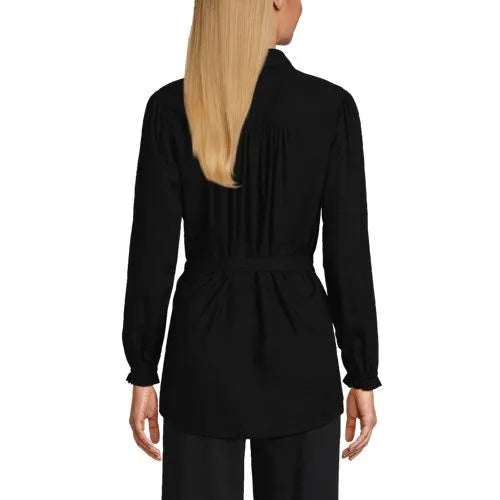 Women's Rayon Tie Waist Shirt