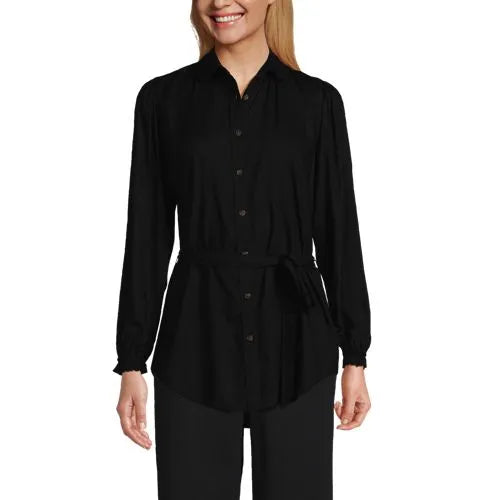 Women's Rayon Tie Waist Shirt