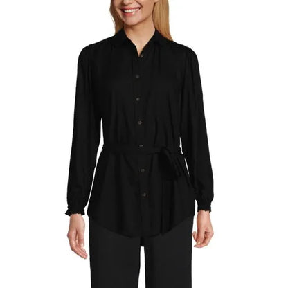 Women's Rayon Tie Waist Shirt
