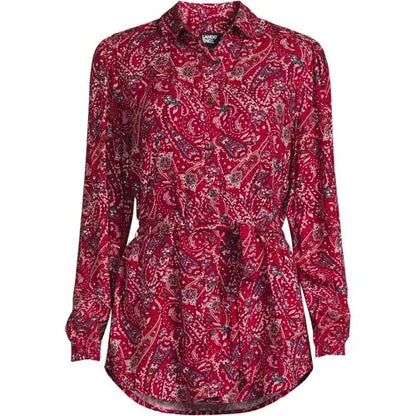 Women's Rayon Tie Waist Shirt