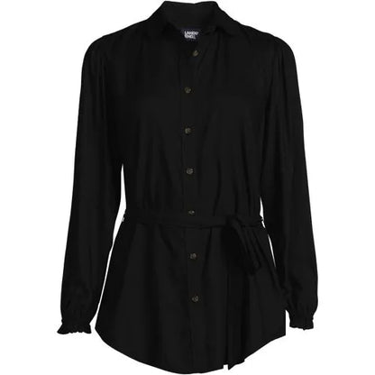 Women's Rayon Tie Waist Shirt