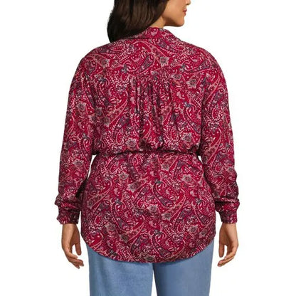 Women's Rayon Tie Waist Shirt