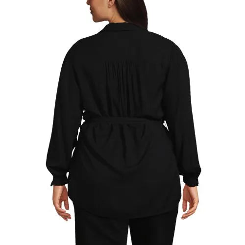 Women's Rayon Tie Waist Shirt