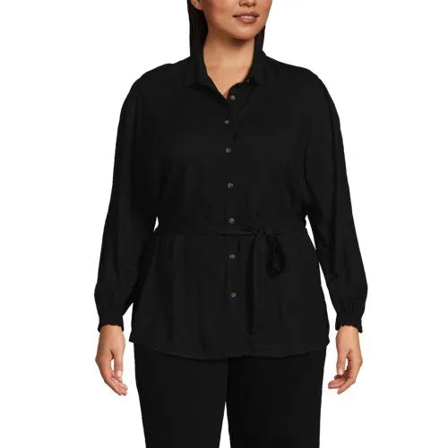 Women's Rayon Tie Waist Shirt