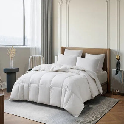 Martha Stewart All Season Cotton Blend Goose Down Fiber Comforter