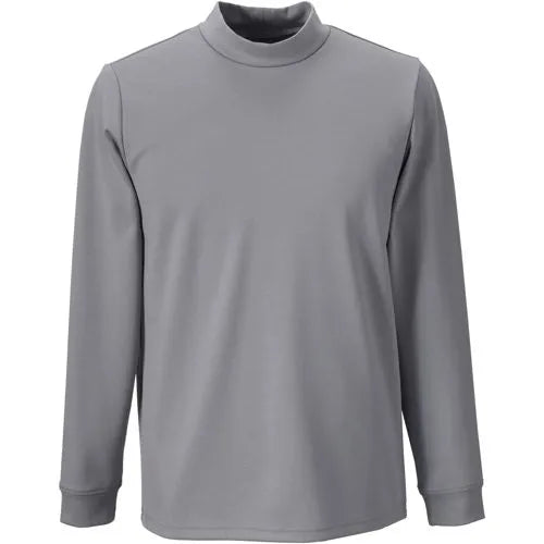 Unisex Ponte Mini Mock Long Sleeve Knit Top