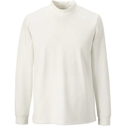Unisex Ponte Mini Mock Long Sleeve Knit Top