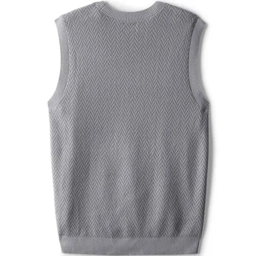 Unisex Herringbone Sweater Vest