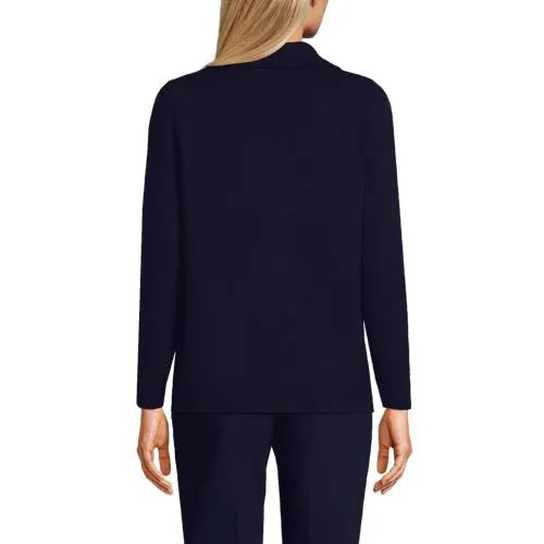 Women's Notch Collar One Button Sweater Blazer