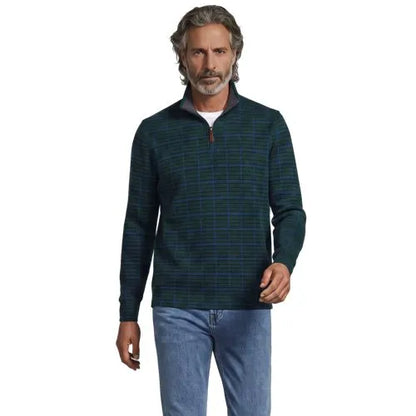 Men's Bedford Rib Casual Quarter Zip Pullover Sweater