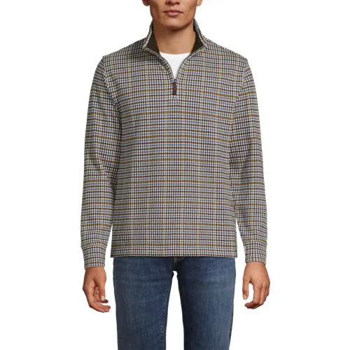 Men's Bedford Rib Casual Quarter Zip Pullover Sweater