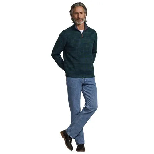 Men's Bedford Rib Casual Quarter Zip Pullover Sweater