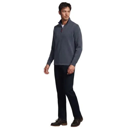 Men's Bedford Rib Casual Quarter Zip Pullover Sweater